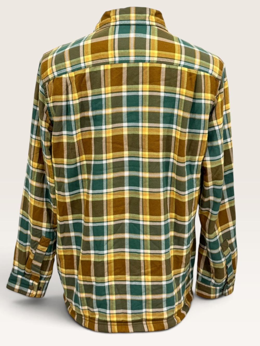 LL Bean Men's Medium Fleece Lined Flannel Shirt Traditional Fit Allspice NWT - Picture 5 of 14
